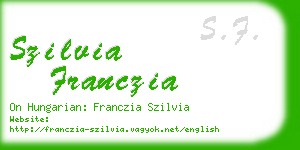 szilvia franczia business card